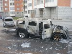 В Балашихе самовозгорелся автомобиль хаммер